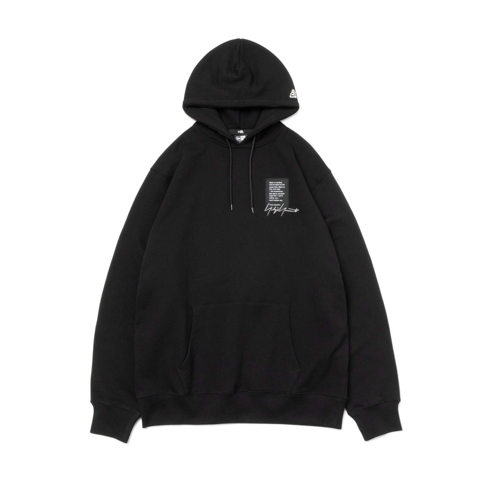 裏毛 スウェット プルオーバーフーディー Yohji Yamamoto FW22 シグネチャーロゴ 織ネーム ブラック