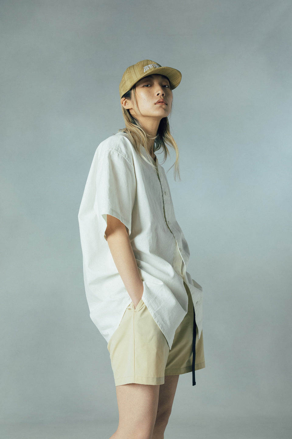 ストレッチ イージーショートパンツ NEW ERA BLACK LABEL ベージュ