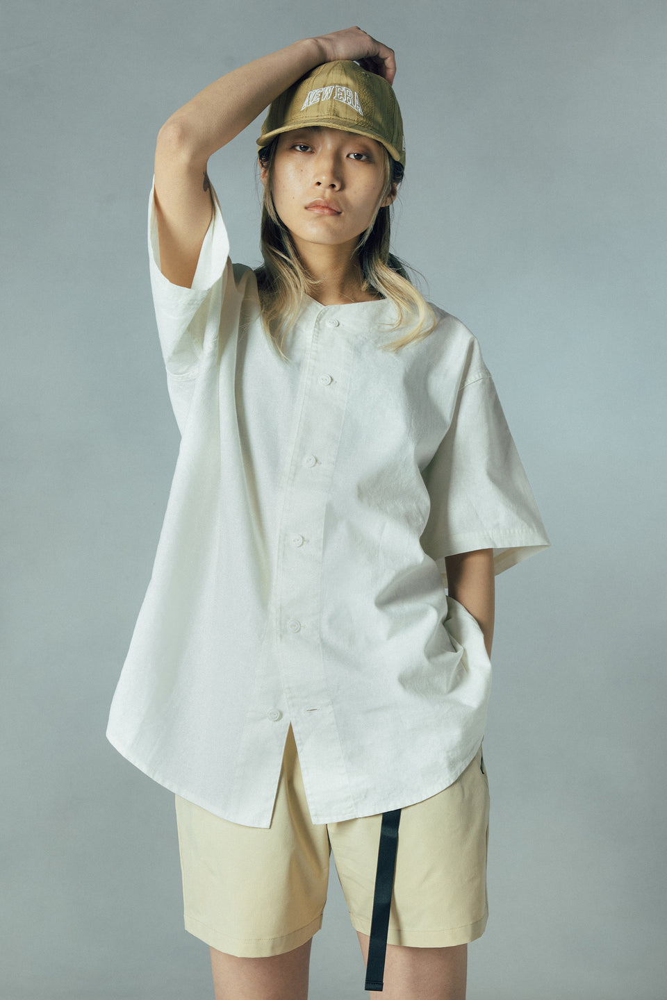 ストレッチ イージーショートパンツ NEW ERA BLACK LABEL ベージュ
