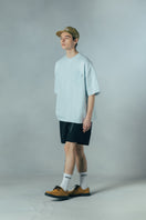 半袖 ポケット ヘビーウェイト コットンTシャツ NEW ERA BLACK LABEL ライトブルー ビッグシルエット