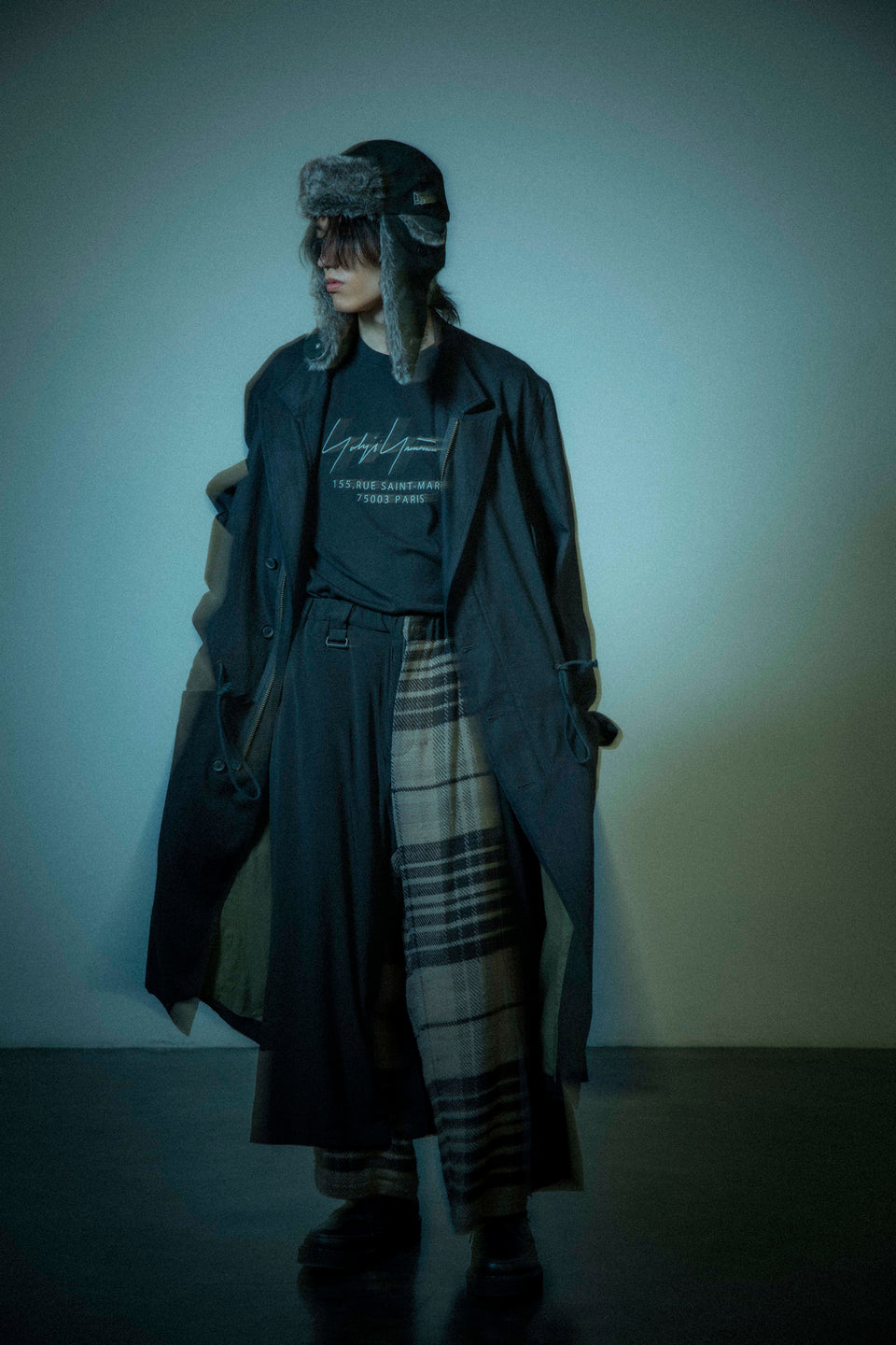 トラッパー Yohji Yamamoto FW20 シグネチャーロゴ ブラック