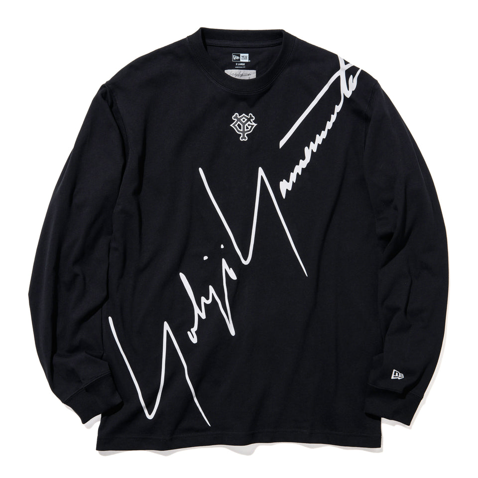 長袖 コットン Tシャツ 読売ジャイアンツ x Yohji Yamamoto ブラック レギュラーフィット