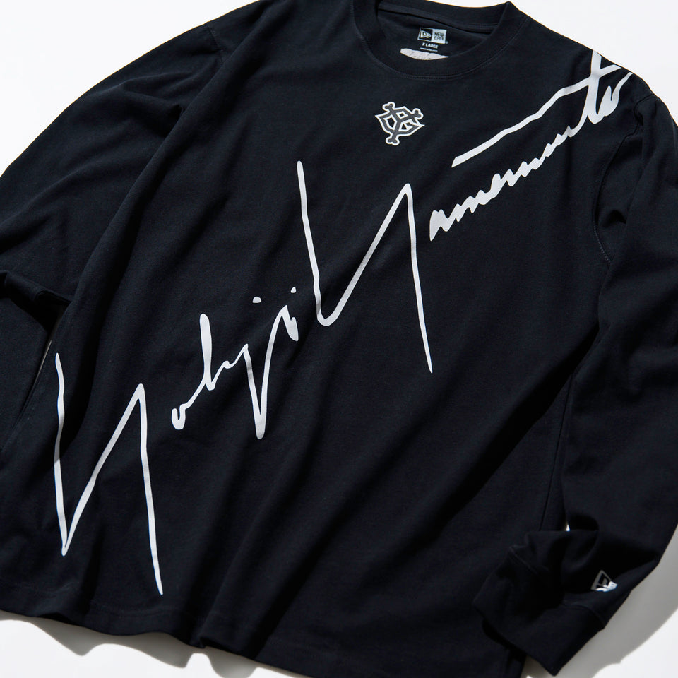 長袖 コットン Tシャツ 読売ジャイアンツ x Yohji Yamamoto ブラック レギュラーフィット